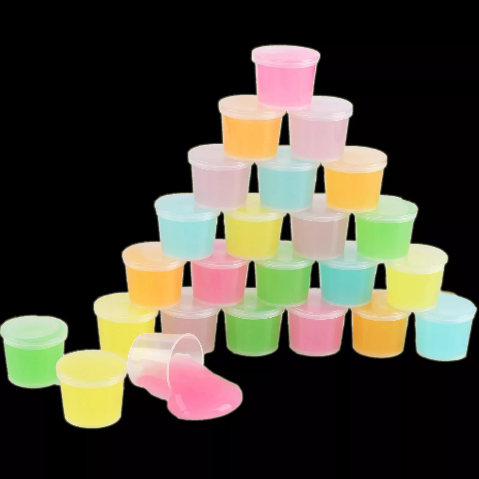 Inksbui 24 Pack Glow In The Dark Slime, Party Favors Slime, Crystal Ga