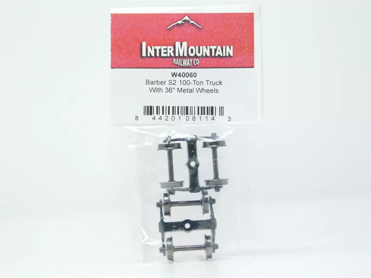 Intermountain 40060 HO Scale Barber S-2 100 Ton Trucks with 36" Wheels (1 Pair)