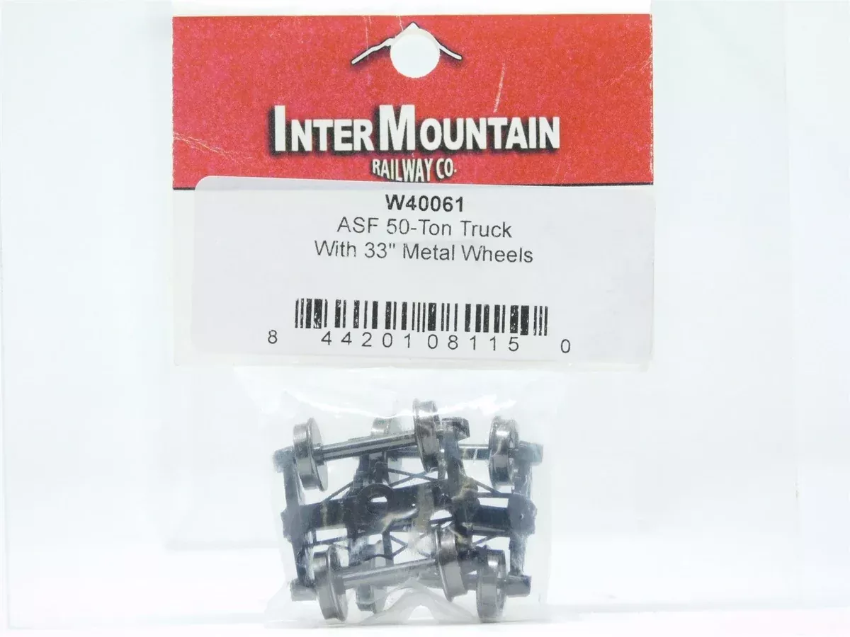 Intermountain 40061 HO Scale ASF 50 Ton Trucks with 33" Wheels (1 Pair)