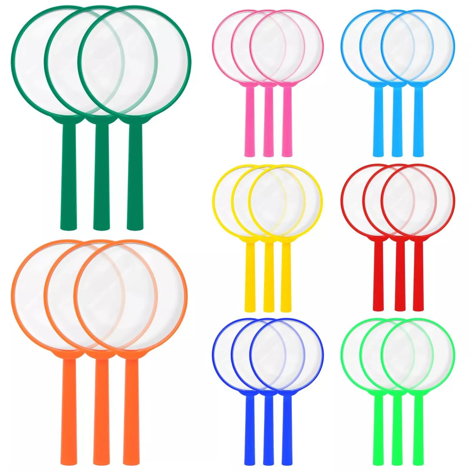 IRCHLYN 24 Pieces Colorful Magnifying Glass Set for Kids, 5X