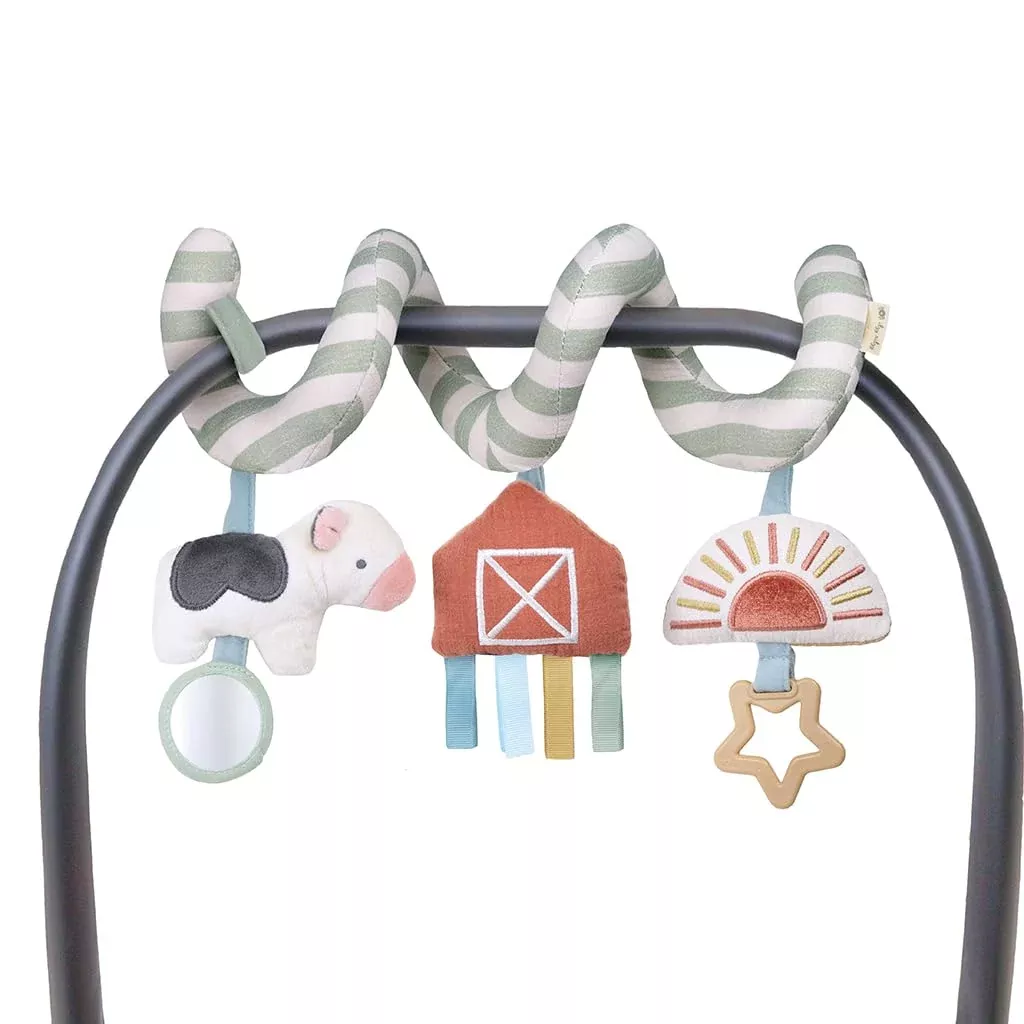 Itzy Ritzy Itzy Bitzy Spiral Activity Toy for Strollers, Medium, Farm