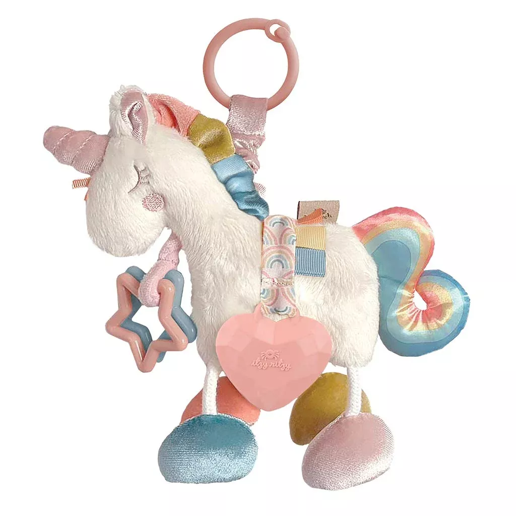 Itzy Ritzy Link & Love Unicorn Toy, Crinkle Sounds, 1 Count