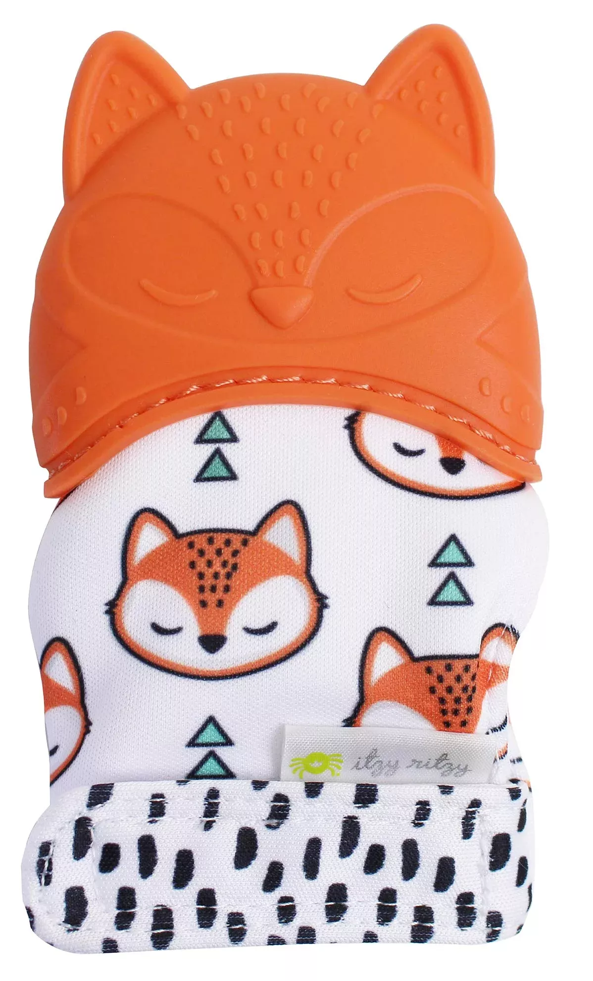 Itzy Ritzy Silicone Teething Mitt for Infants, Fox Color, 1 Count