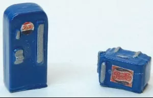 JL Innovative Design 636 N Scale Soda Machine Set Pepsi 2 Pack
