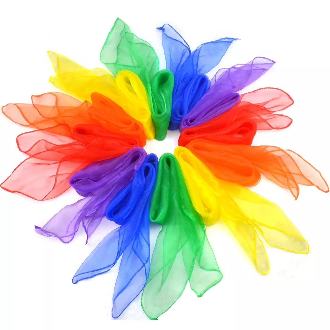 Jmkcoz Juggling Scarves for Dance and Magic, 24" Multicolor,