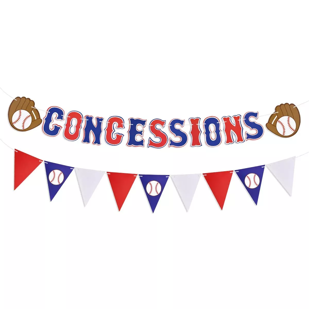JOLLYSTYLE Baseball Decoration Banners Set - 79in, Style 1, As