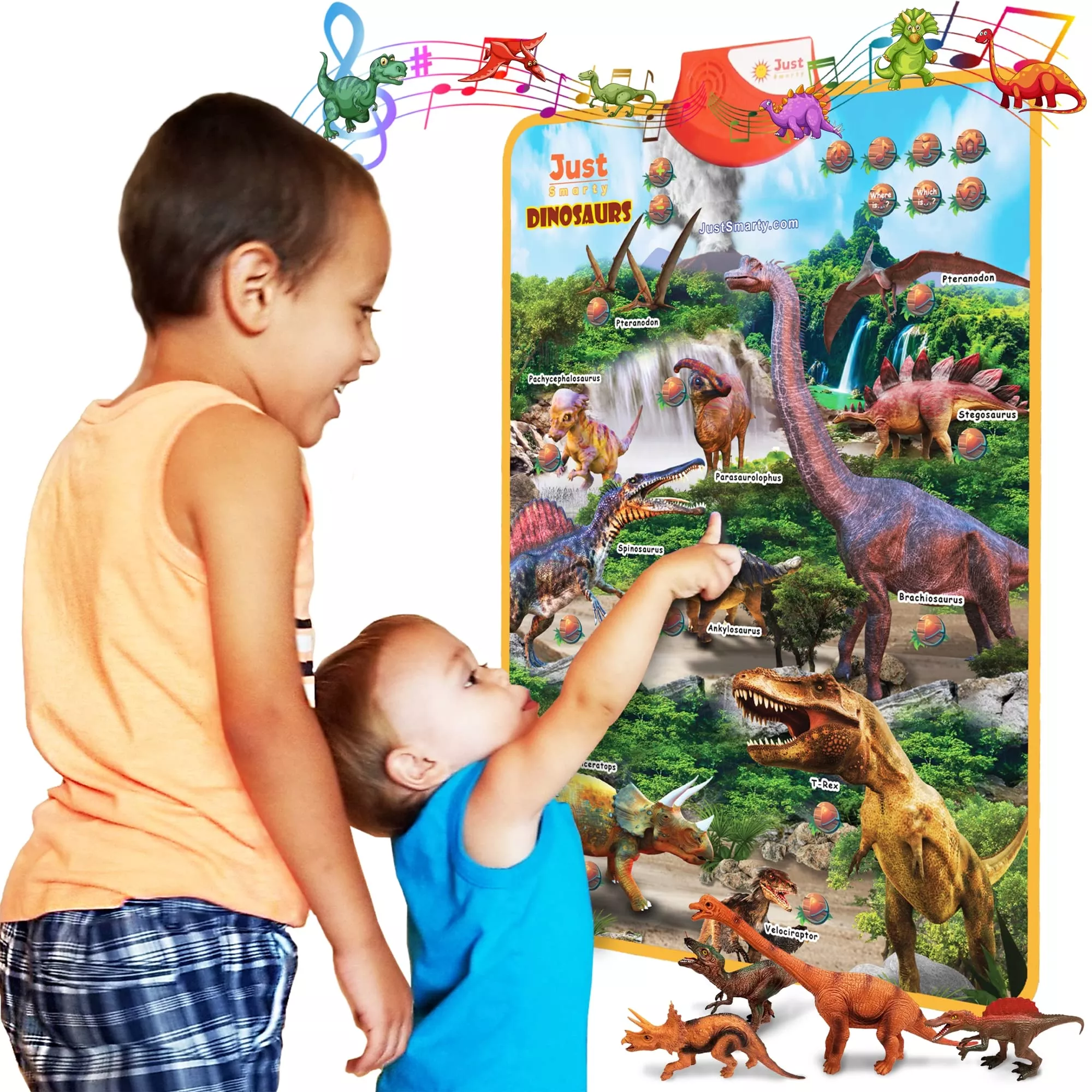 Just Smarty Interactive Dinosaur Toys Learning Poster | Dinosaur Toys