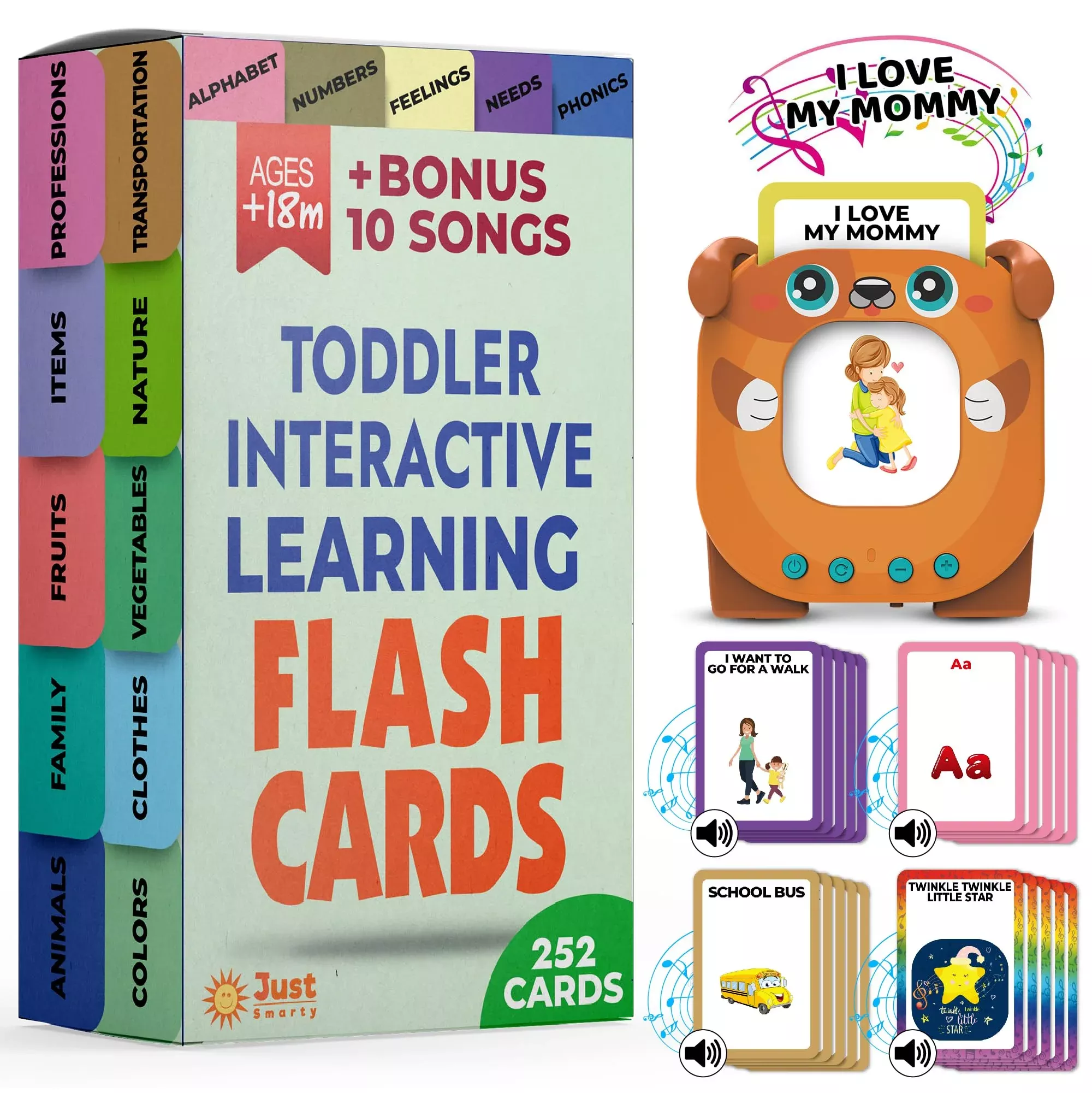 Just Smarty Learning Toy for Toddlers, 120 Flash Cards, Medium