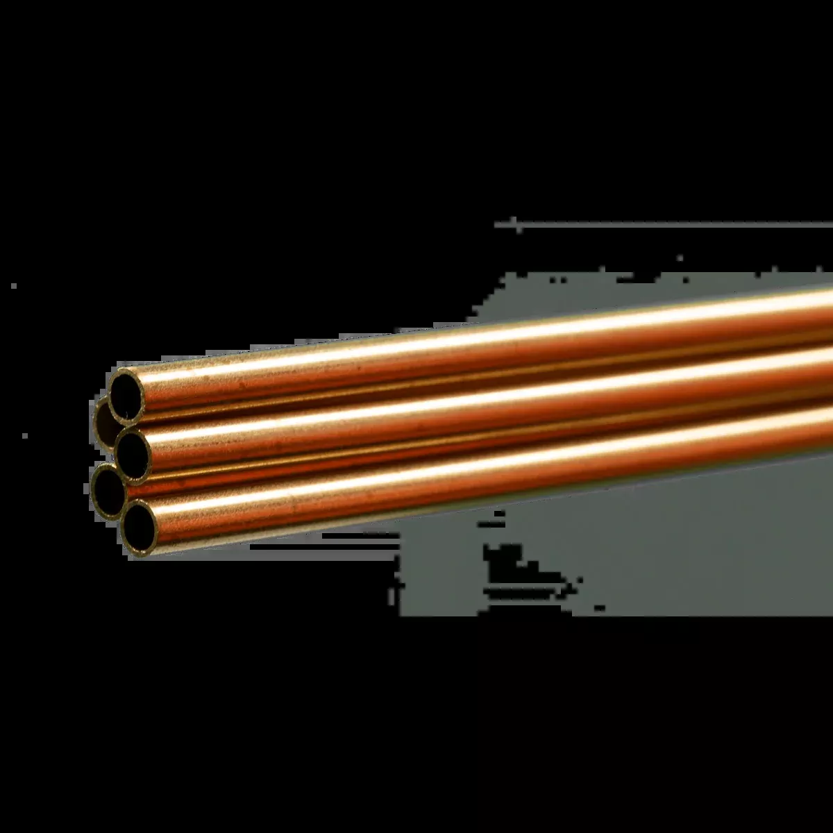 K&S Engineering 1145 1/8"x36" Round Brass Tube with .014 Wall 5 Pack