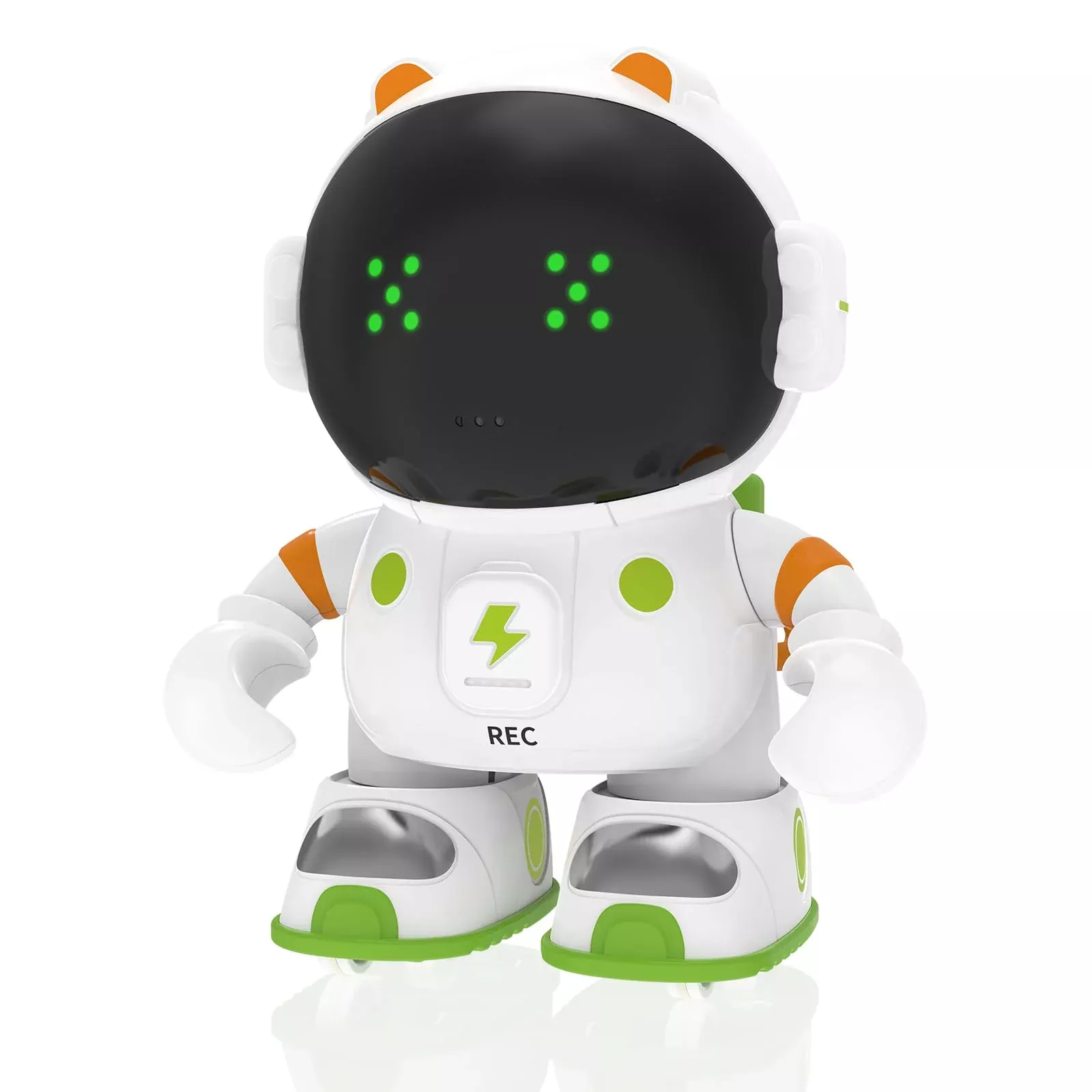 KaeKid Voice Control Astronaut Robot Toy 6.5" Green Orange