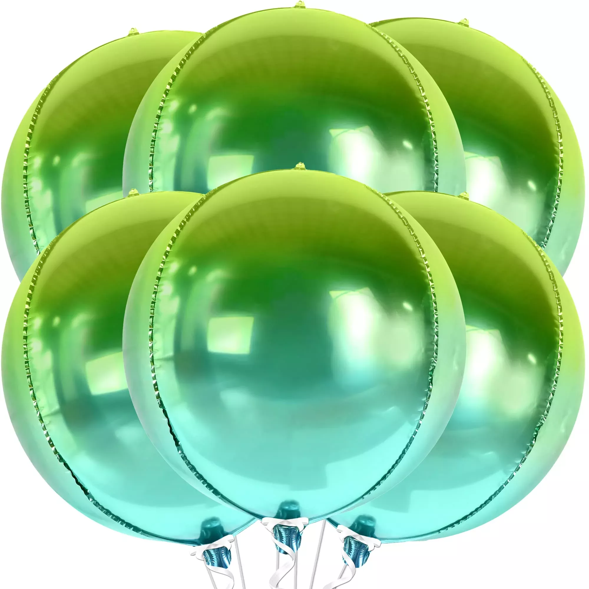 KatchOn 4D Mylar Green Balloons 22 Inch Pack of 6 for