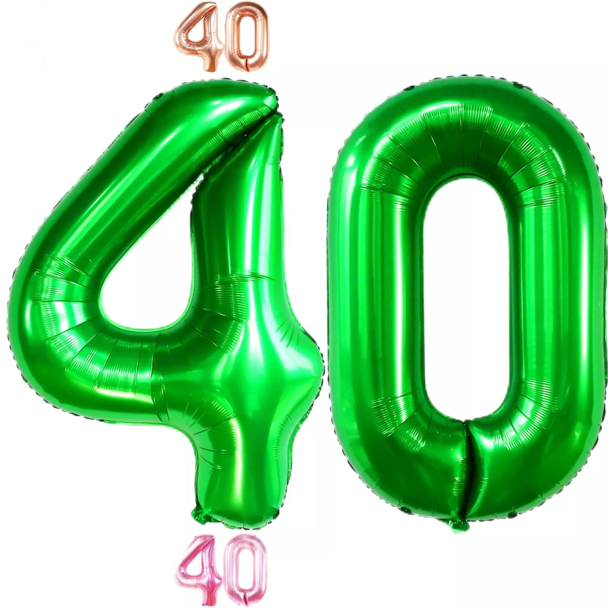KatchOn Green Number 40 Balloon, 40 Inch Foil Mylar, 1