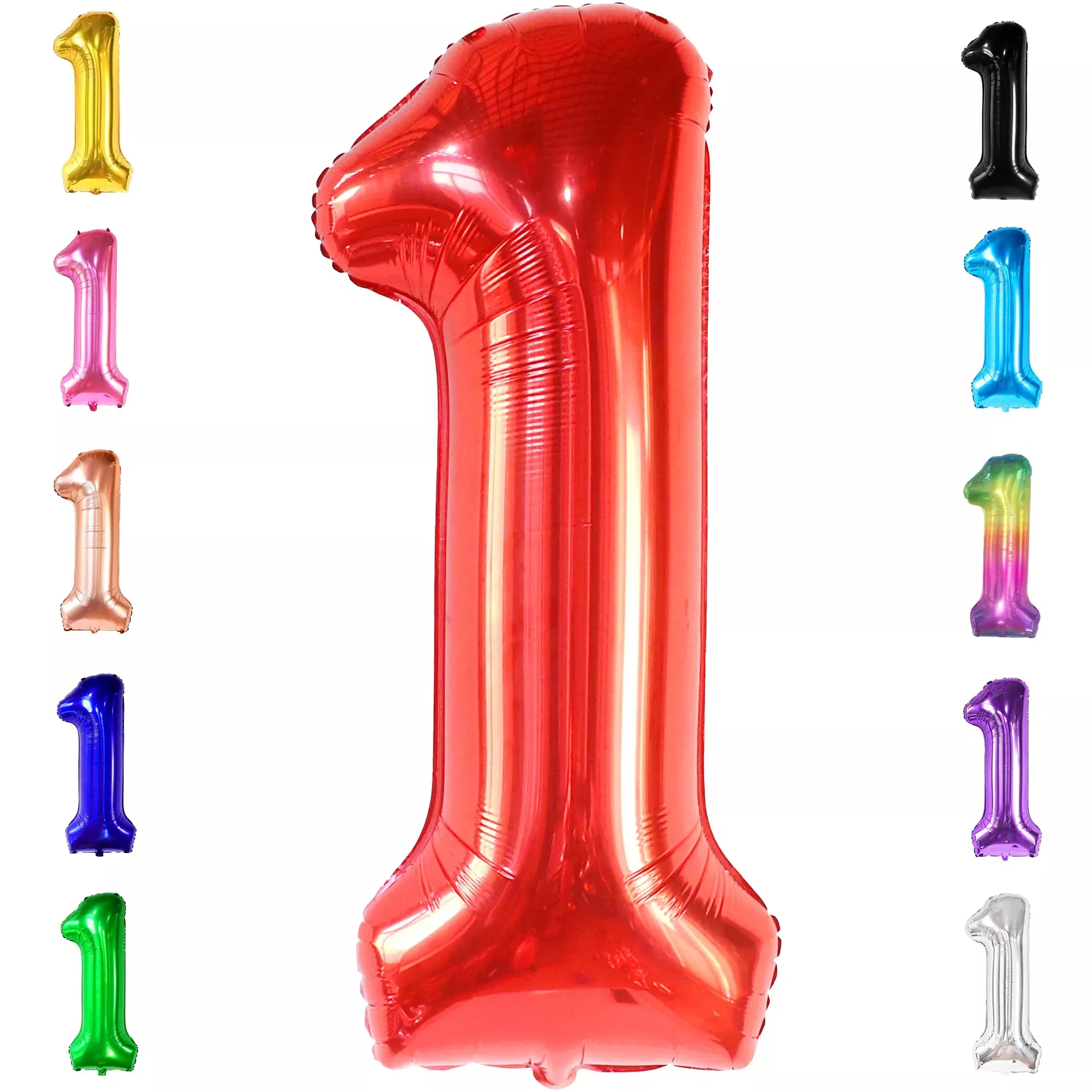 KatchOn Red Number 1 Balloon for First Birthday, 40 Inch, Mylar