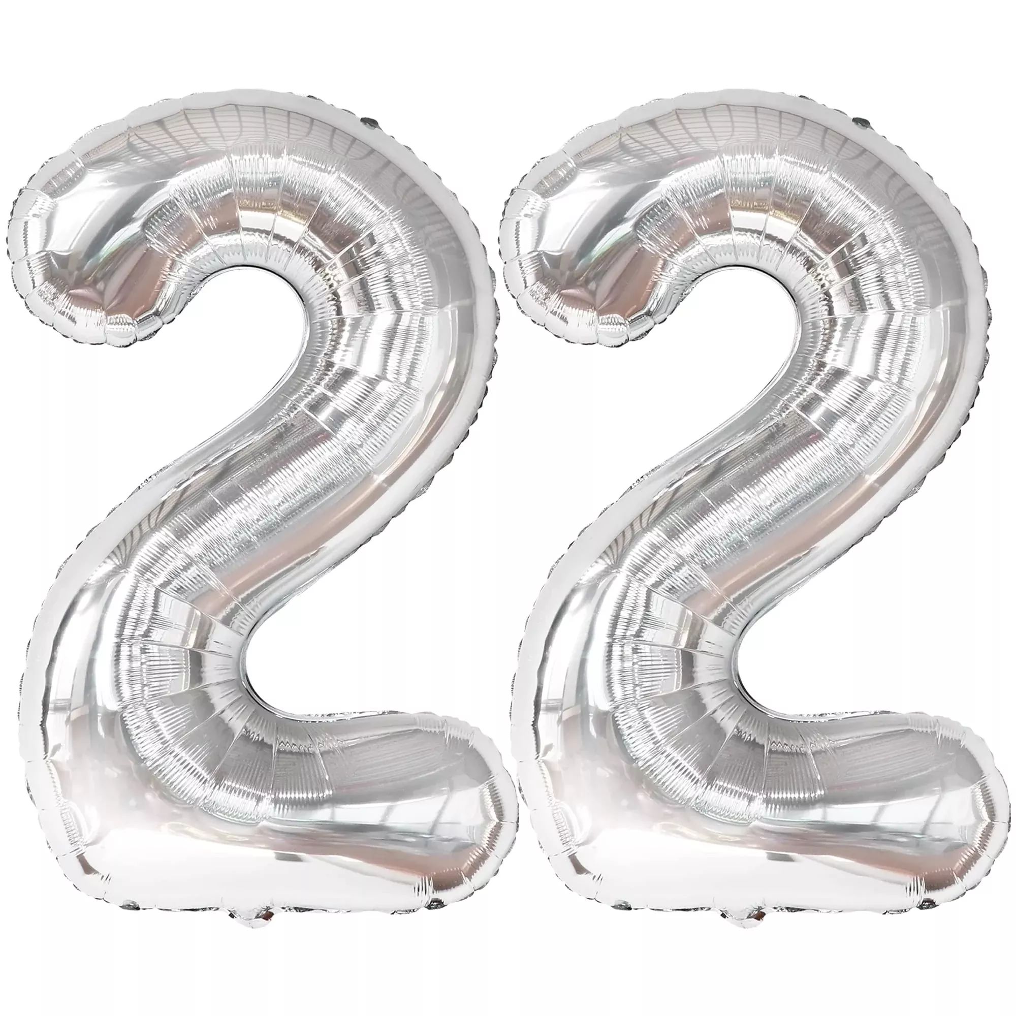 KatchOn Silver Number 22 Balloon, 40 Inch Mylar Foil, Party Decor