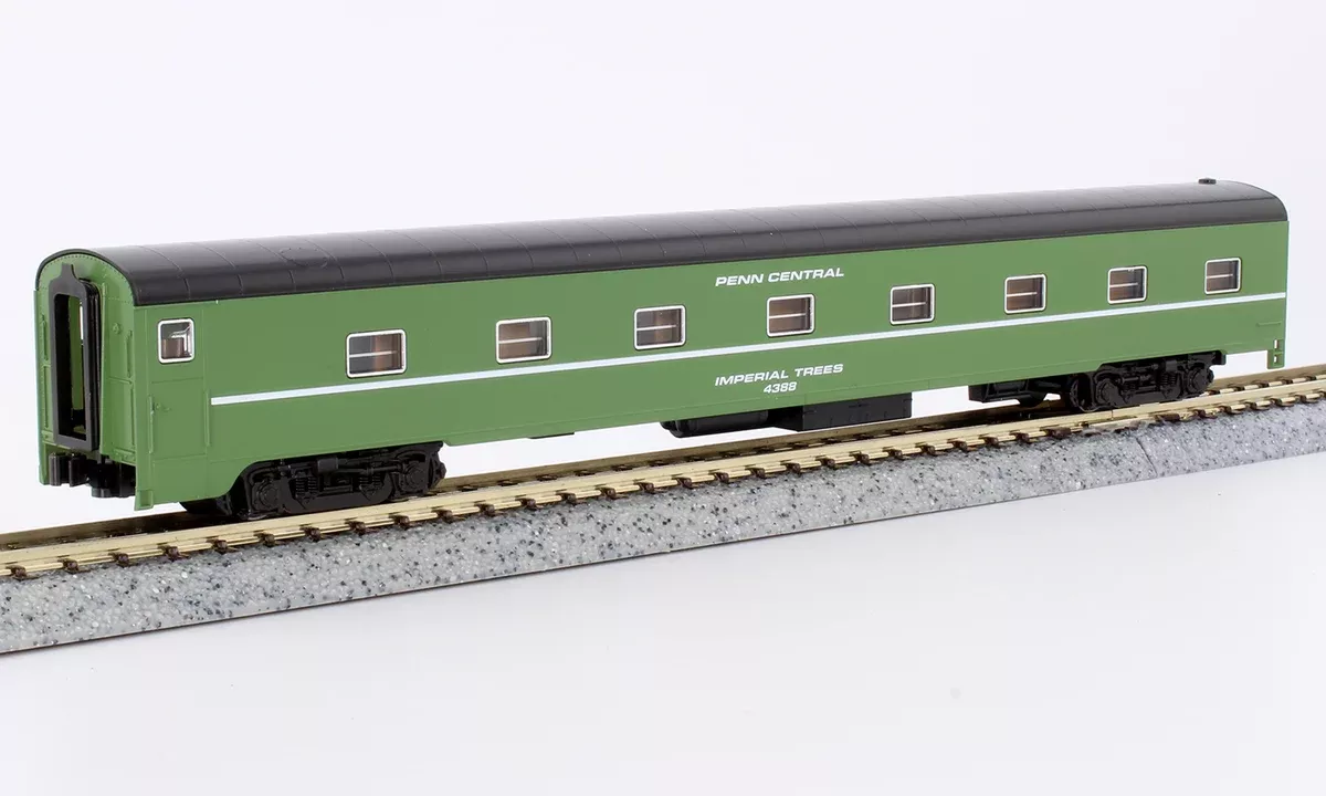 Kato 106-1971-1N Scale Amtrak Rainbow Era 8 Car Bookcase Set with Lights