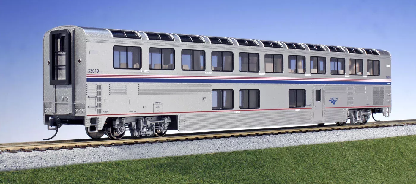 Kato 35-6065 HO Scale Amtrak Superliner I Lounge Dome Phase IV 33014