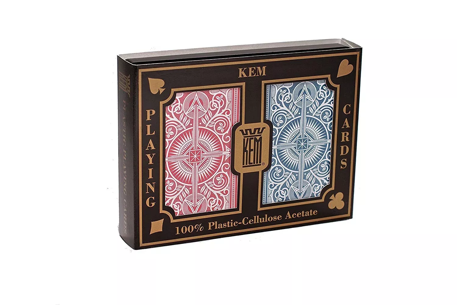 Kem Arrow Red And Blue Bridge Size Jumbo Index Playing Cards Height: 3