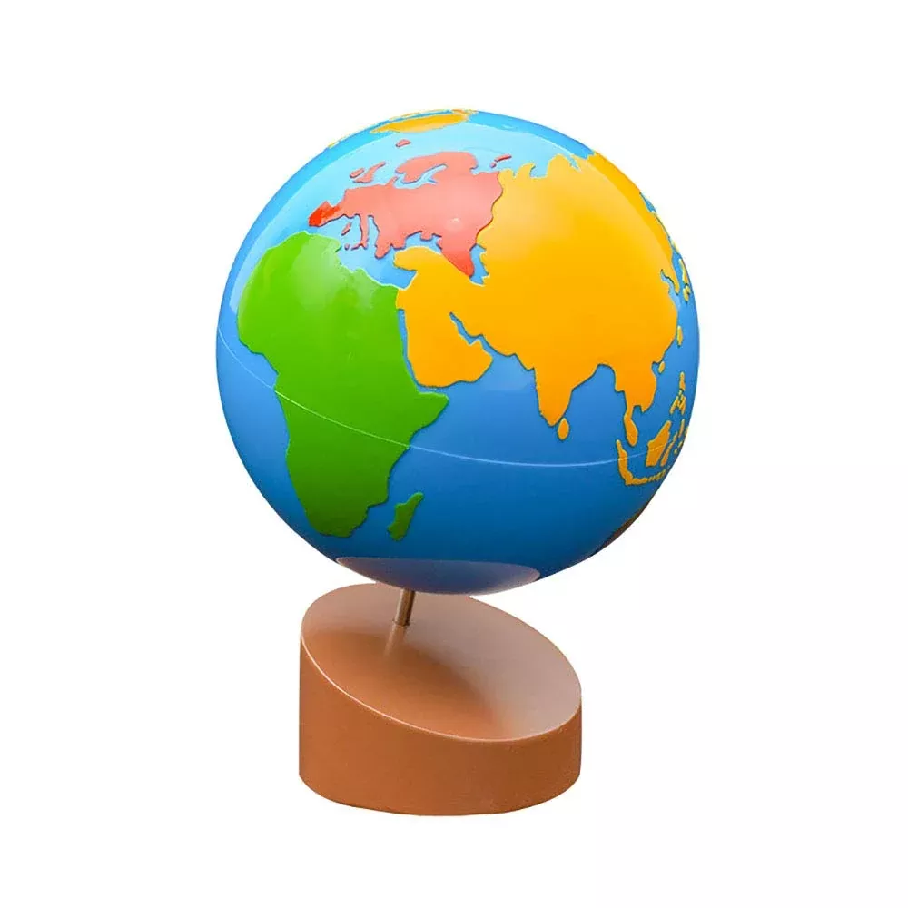 Kghios Montessori Globe - World Parts Teaching Material - Multicolor