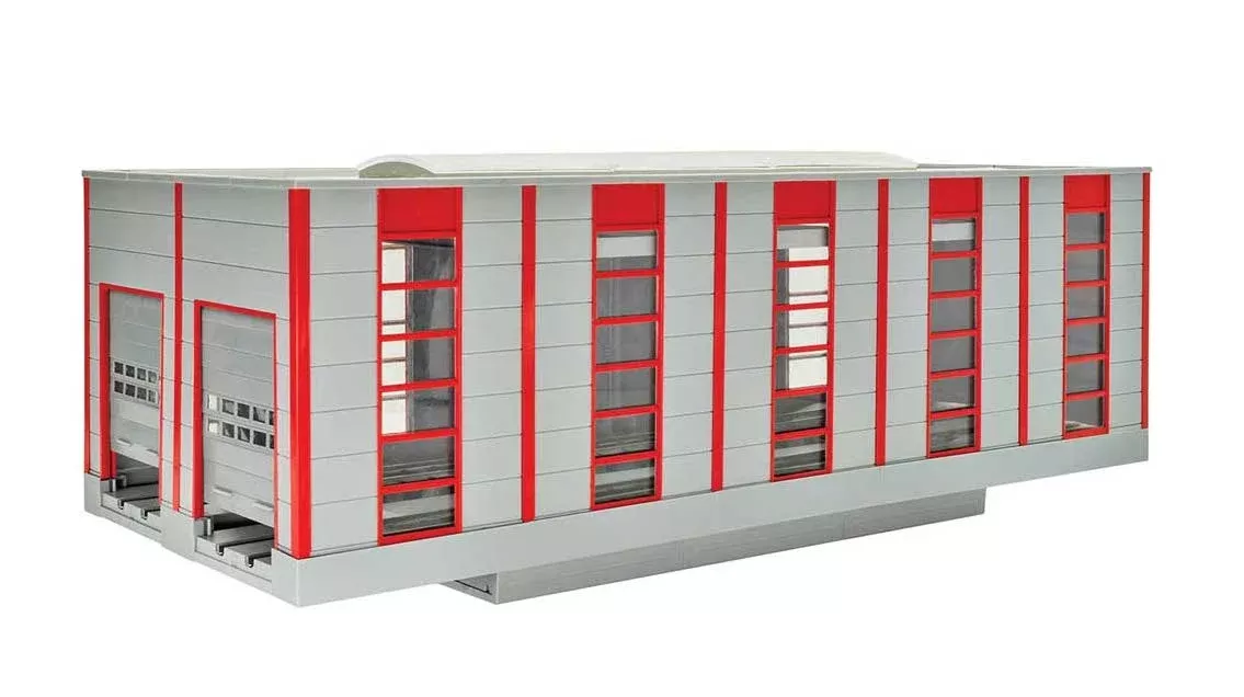 Kibri 39256 HO Scale Modern 2 Track Locomotive Maintenance Shed Kit