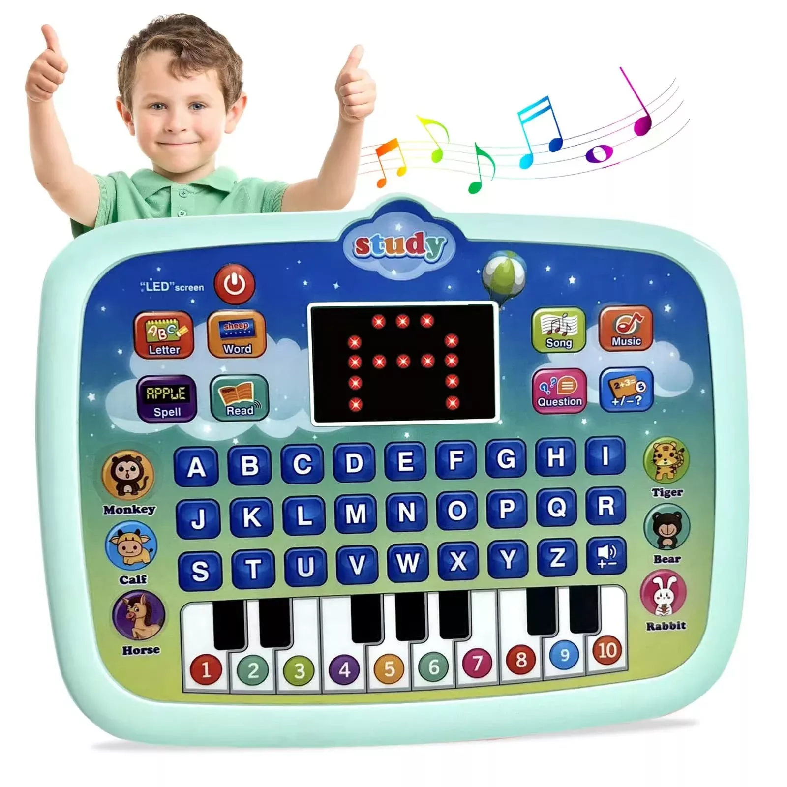 Kid Tablet Toddler Learning Pad Interactive Toy With Screen -Education