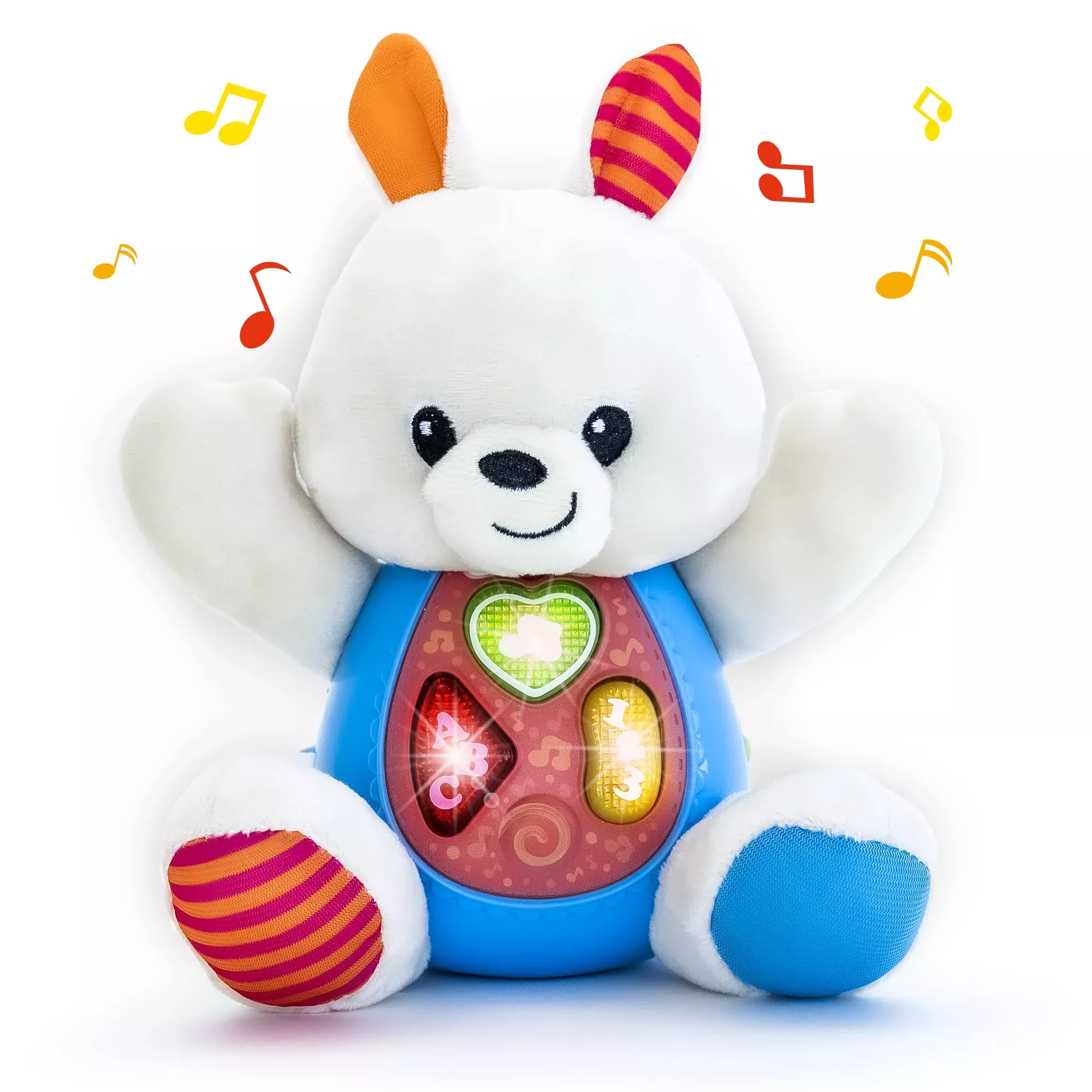 Kiddolab Bunny Plush Toy - Musical Stuffed Animals With 3 Light-Up But