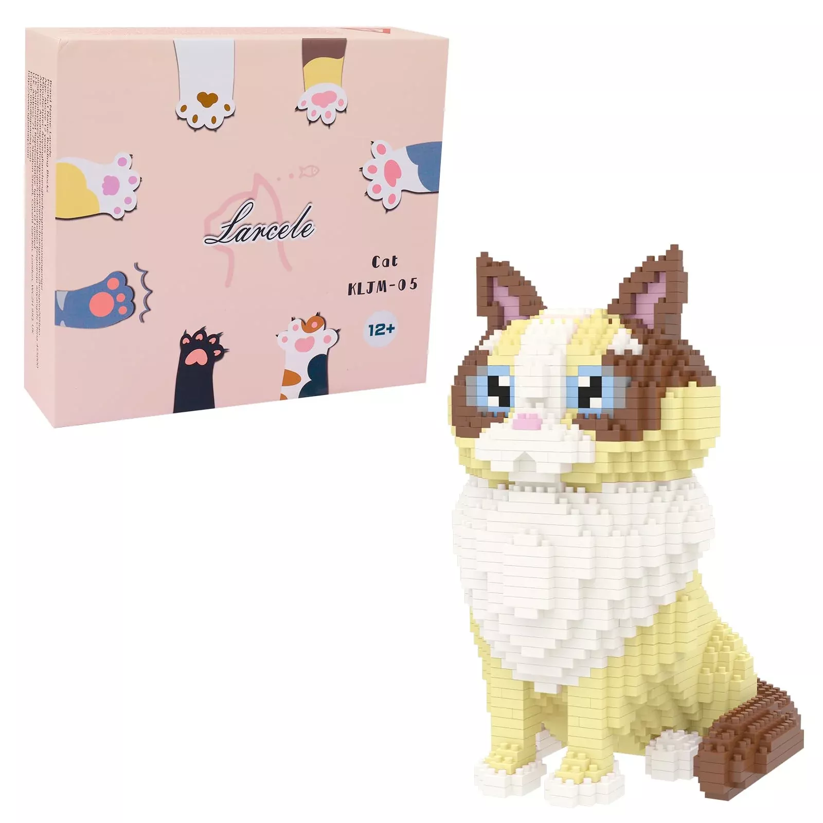 Larcele Cat Micro Building Blocks Set, 1160 Pieces DIY 3D Toy Bricks K