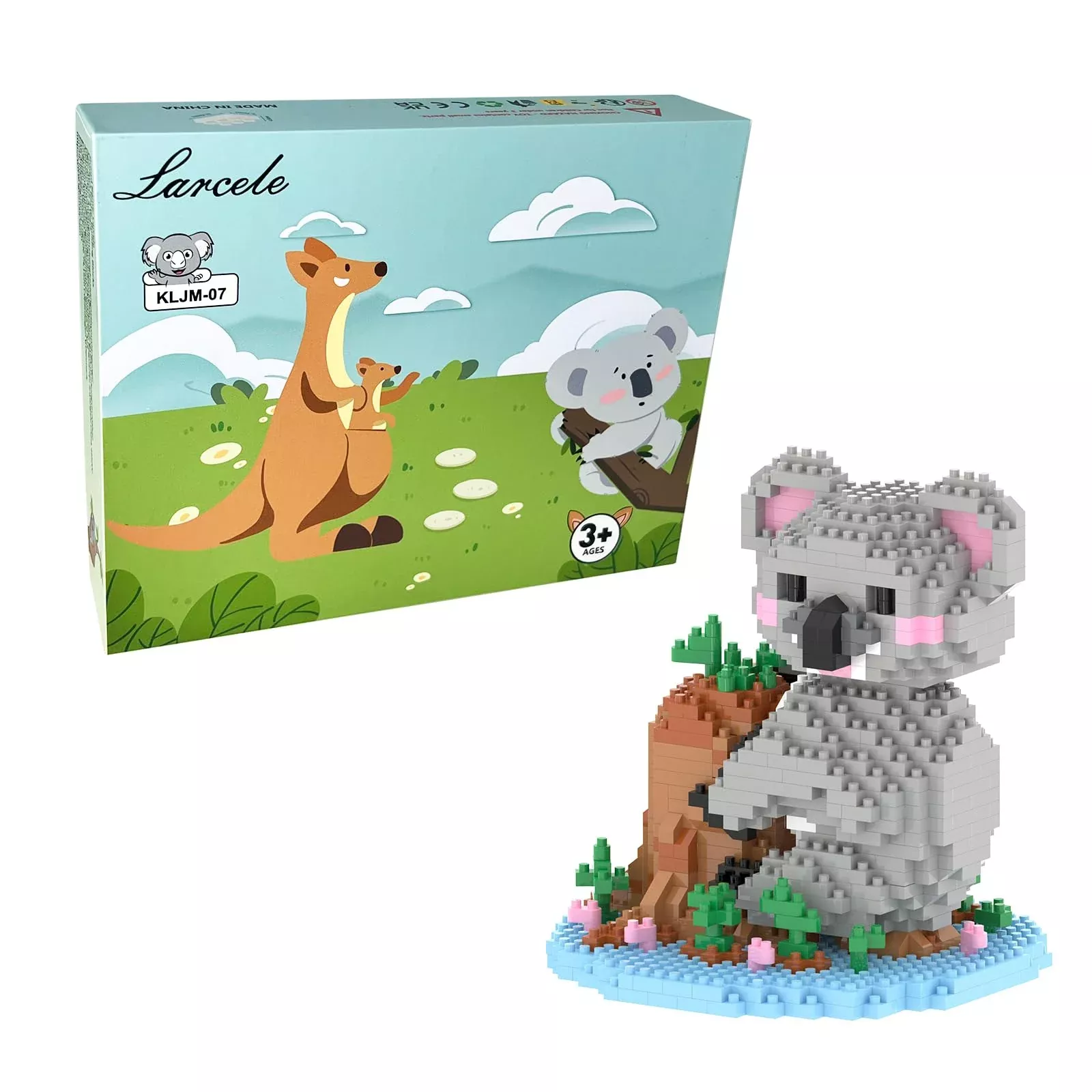 Larcele Micro Building Blocks Animal Set - 1000 Pieces Koala - DIY 3D
