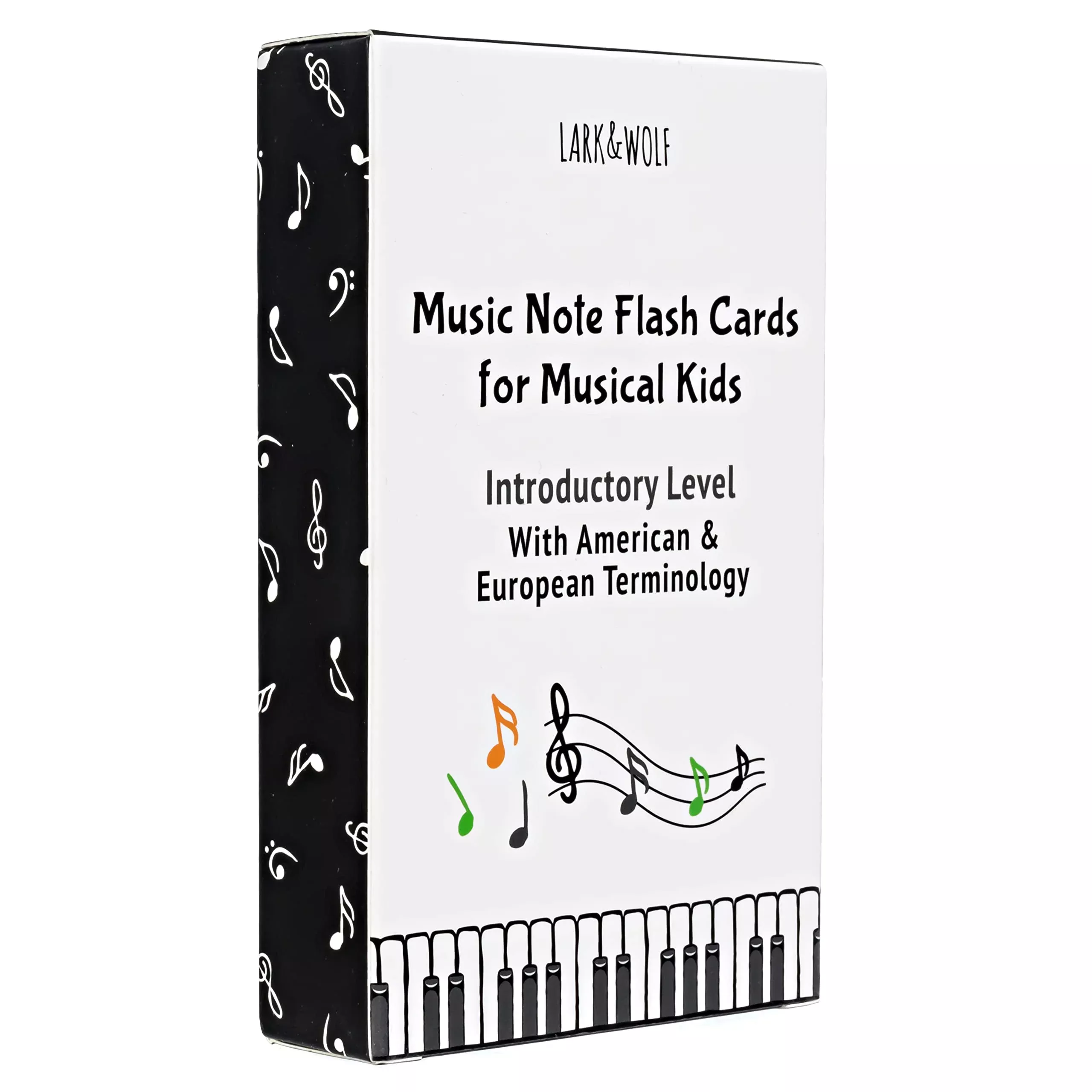 Lark & Wolf Learn to Read Music Cards for Kids 56 Double-Sided 5"