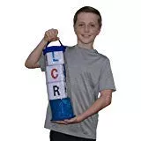 LCR BIG LCR Dice Game with 3 Foam Dice and 24 Chips, Blue,