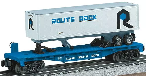 Lionel 6-26064 O Gauge Rock Island Flatcar with Trailer - NOS