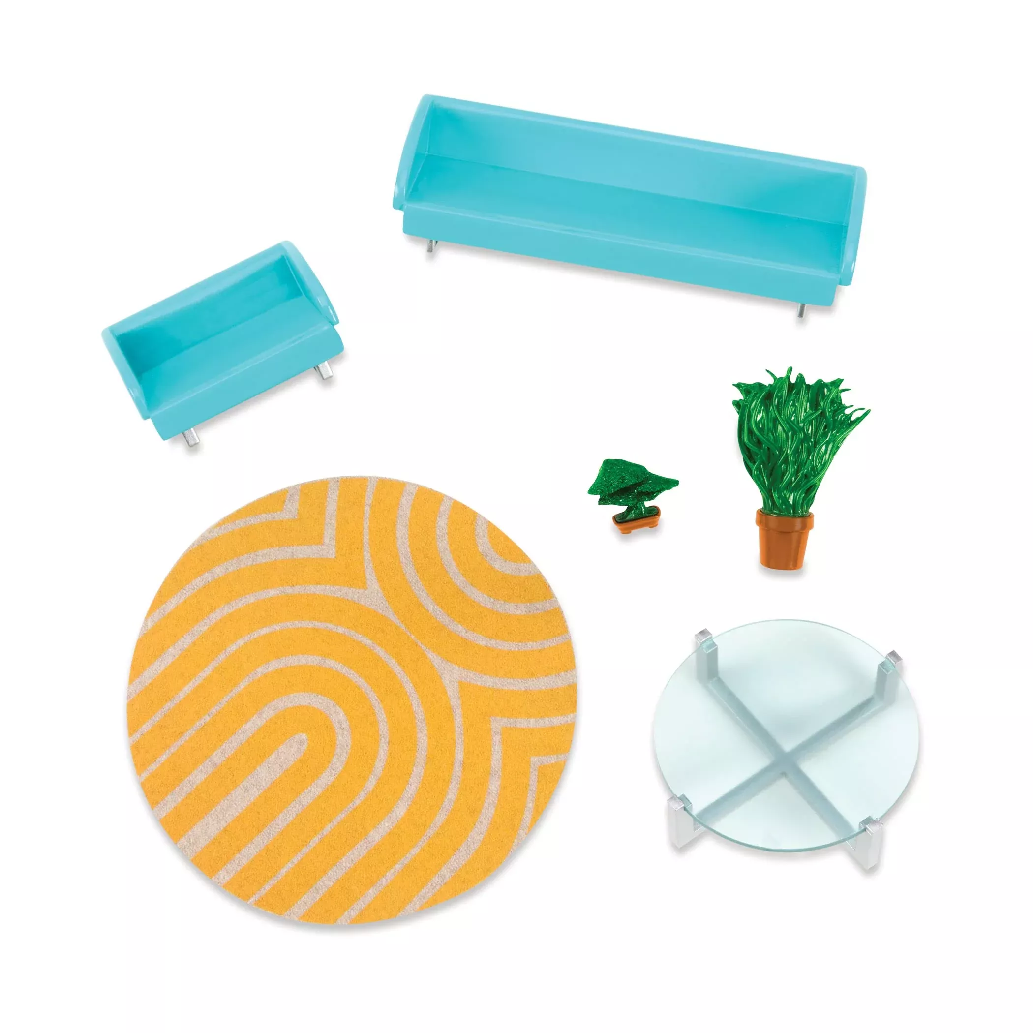 Lori Urban Living Room Set for 6-inch Dolls, Multi, 11 inches
