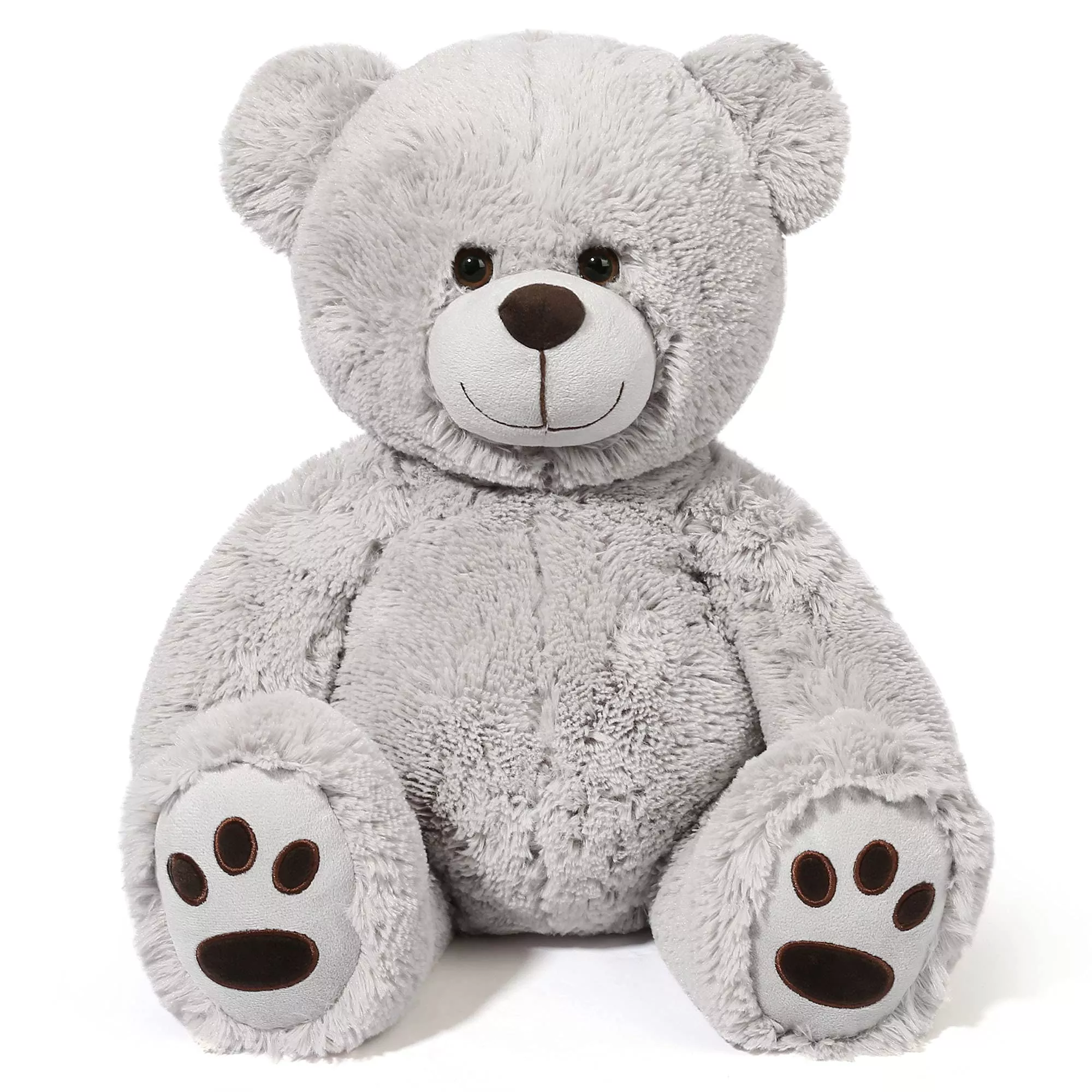 LotFancy Teddy Bear 20 Inch Grey Plush Stuffed Animal for Kids