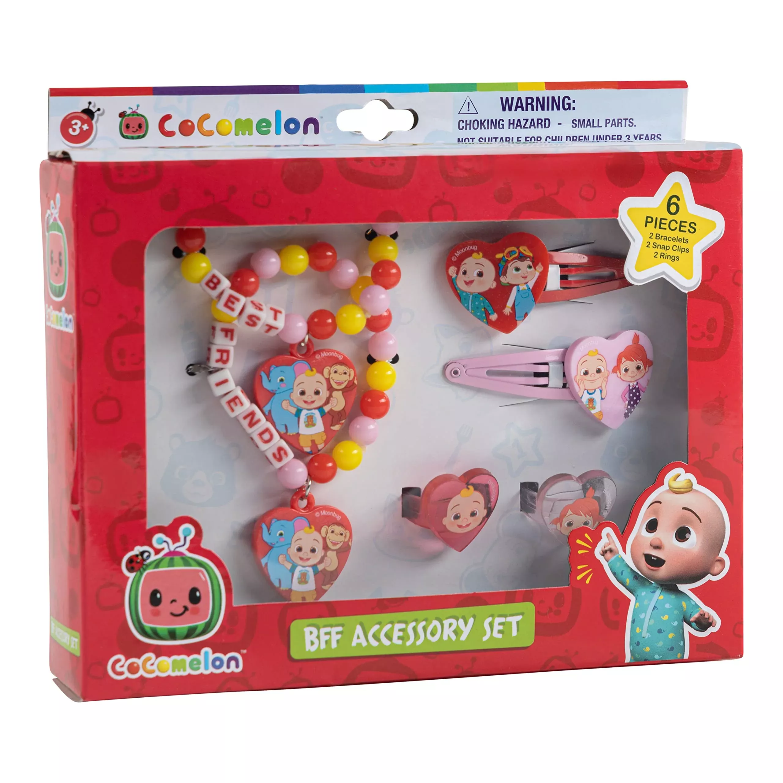 LUV HER BFF Toy Jewelry Box Set for Ages 3+ - 6 Piece,