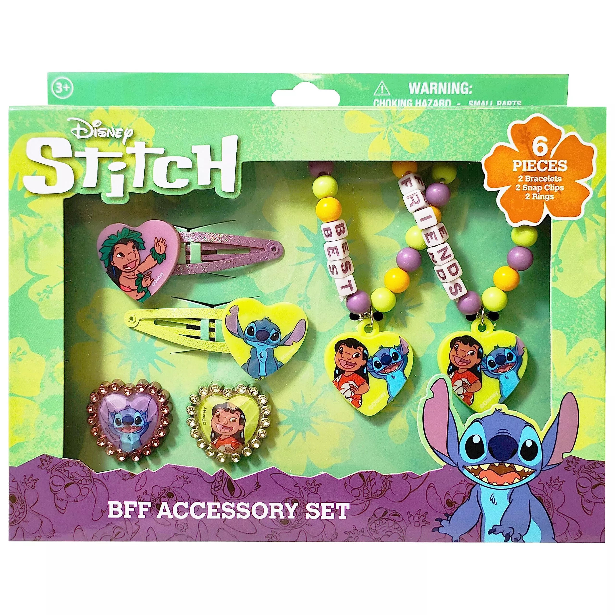 LUV HER BFF Toy Jewelry Box Set for Girls, 6 Piece, Non-Toxic