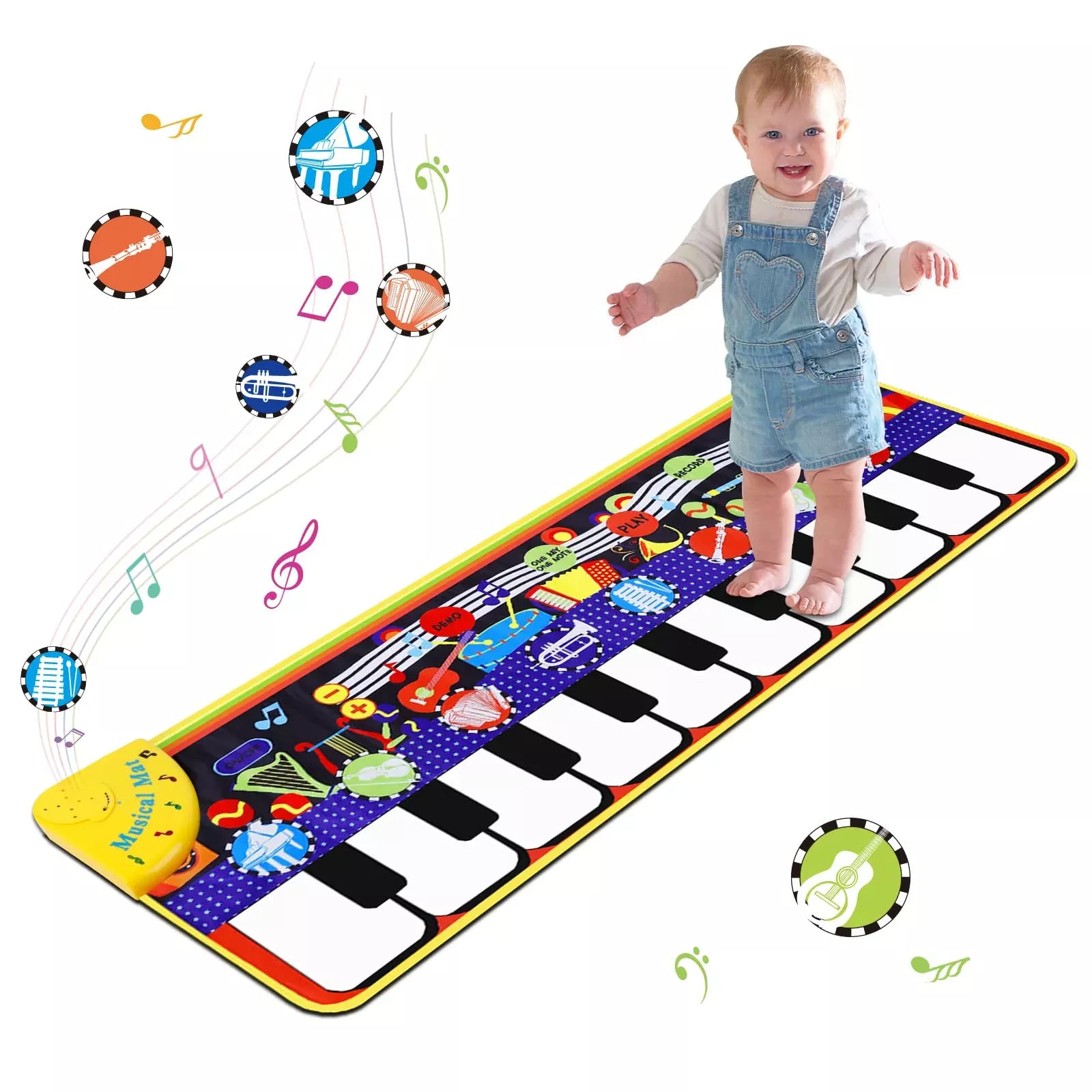M SANMERSEN Piano Mat for Toddlers, Colorful, 43 x