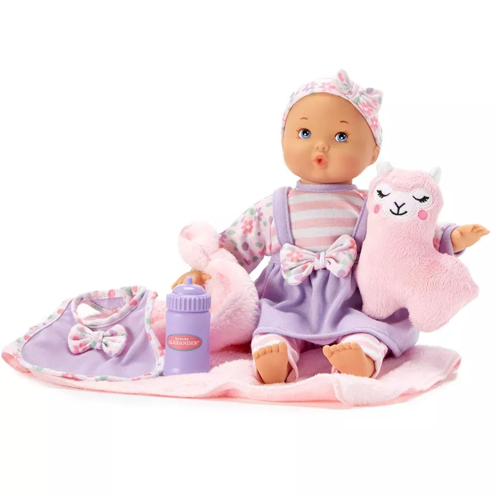 Madame Alexander Huggums Doll 12" Purple Baby Doll with Accessories
