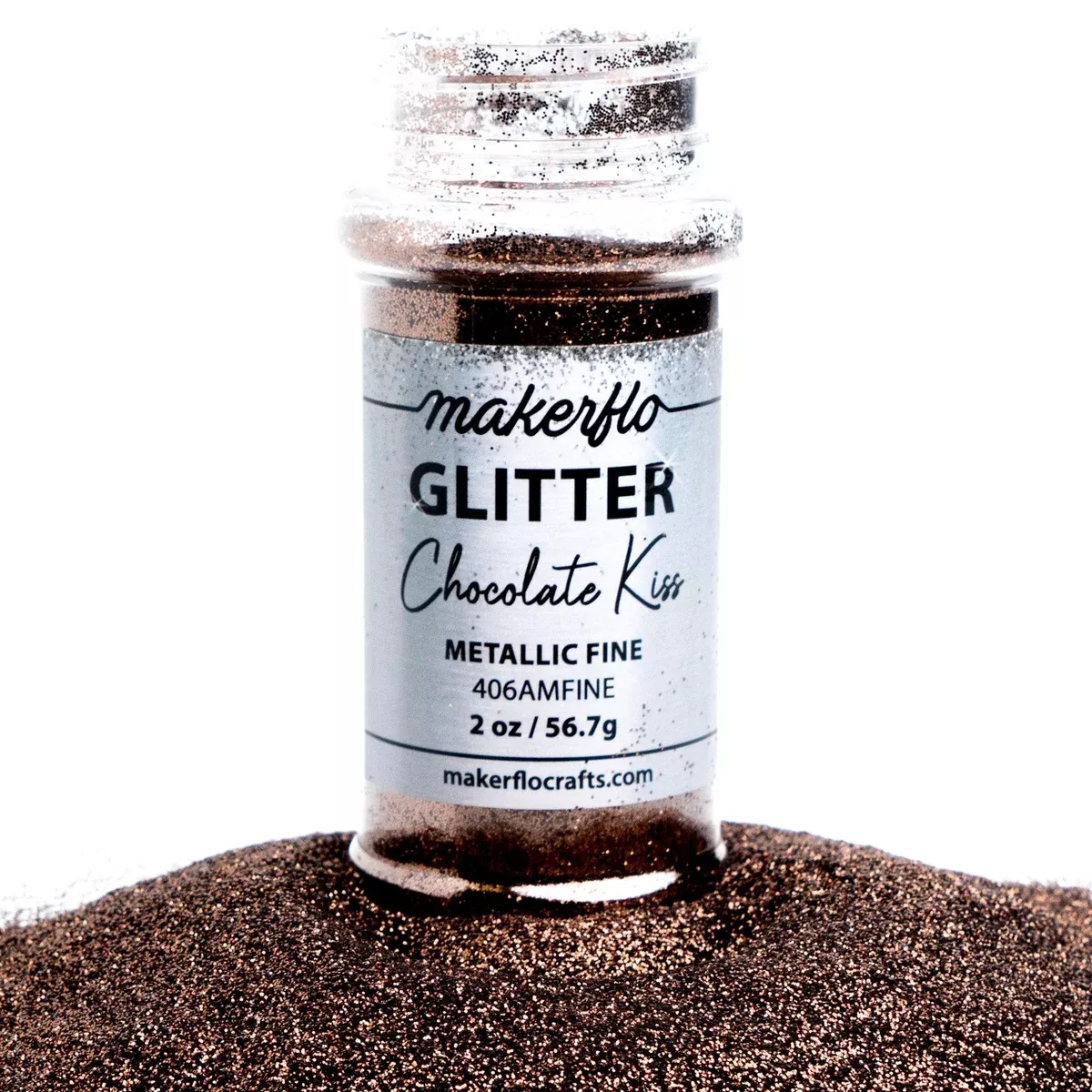 MakerFlo Crafts Chocolate Kiss - Fine Glitter 2oz