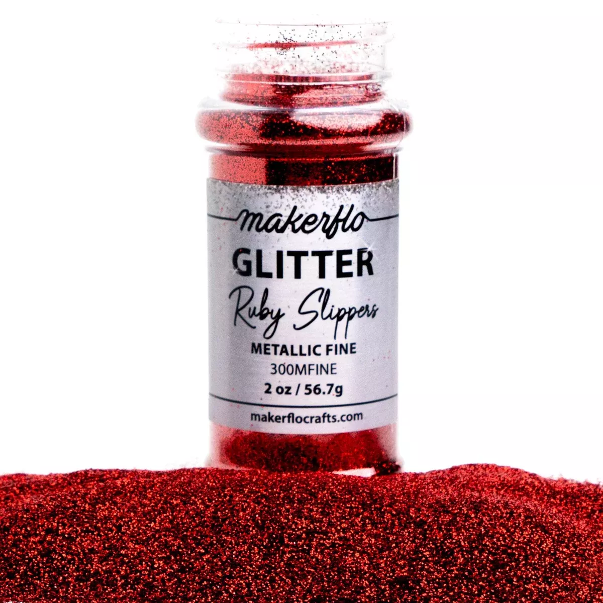 MakerFlo Crafts Ruby Slippers - Fine Glitter 2oz