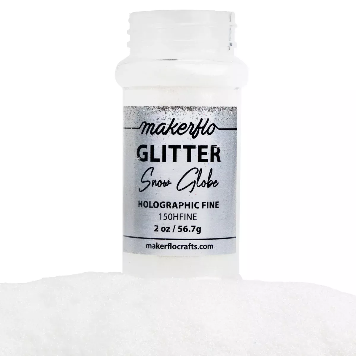 MakerFlo Crafts Snow Globe - Fine Glitter 2oz
