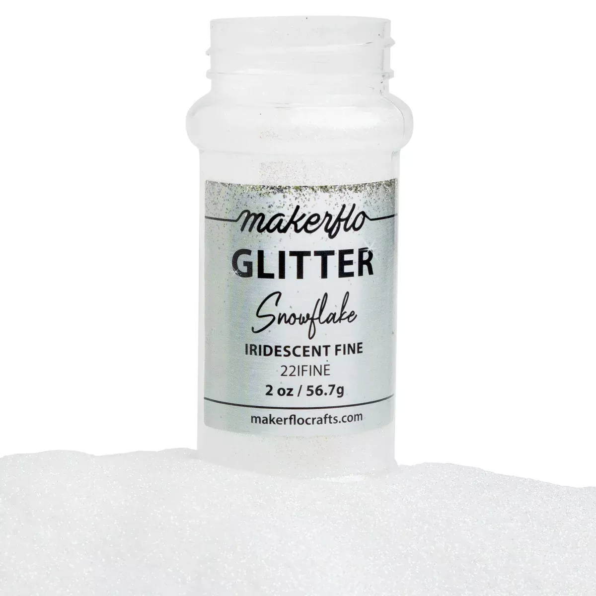 MakerFlo Crafts Snowflake - Fine Glitter 2oz