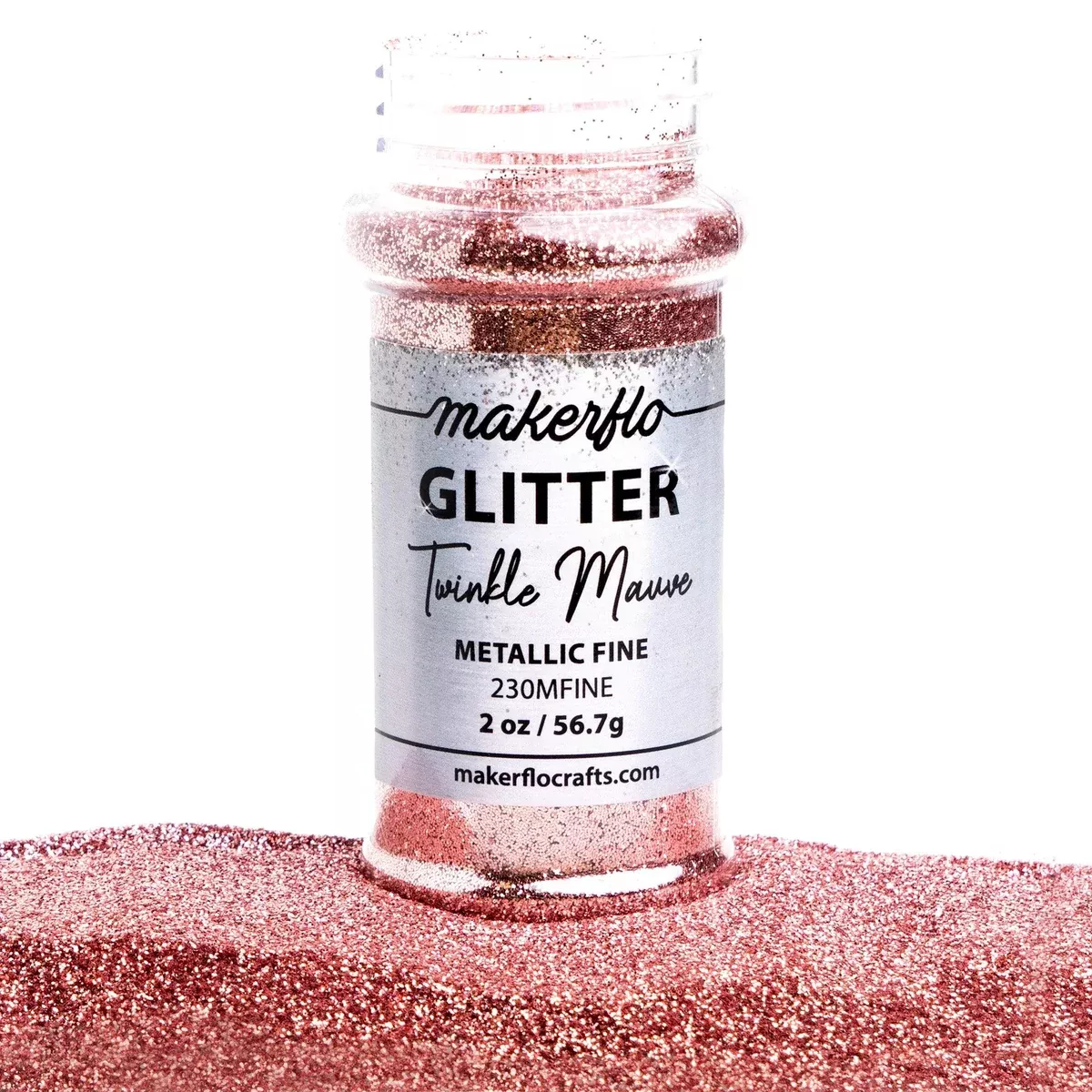 MakerFlo Crafts Twinkle Mauve - Fine Glitter 2oz