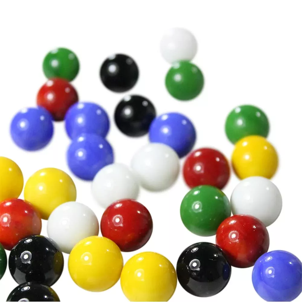 Mega Marbles Glass Marbles Set for Games - 14mm, Assorted Colors,