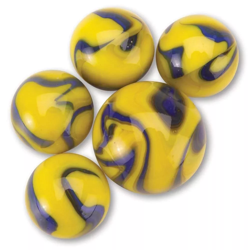 MegaFun USA Game Net Set - 24 Player Marbles & 1 Shooter Marble - Blue