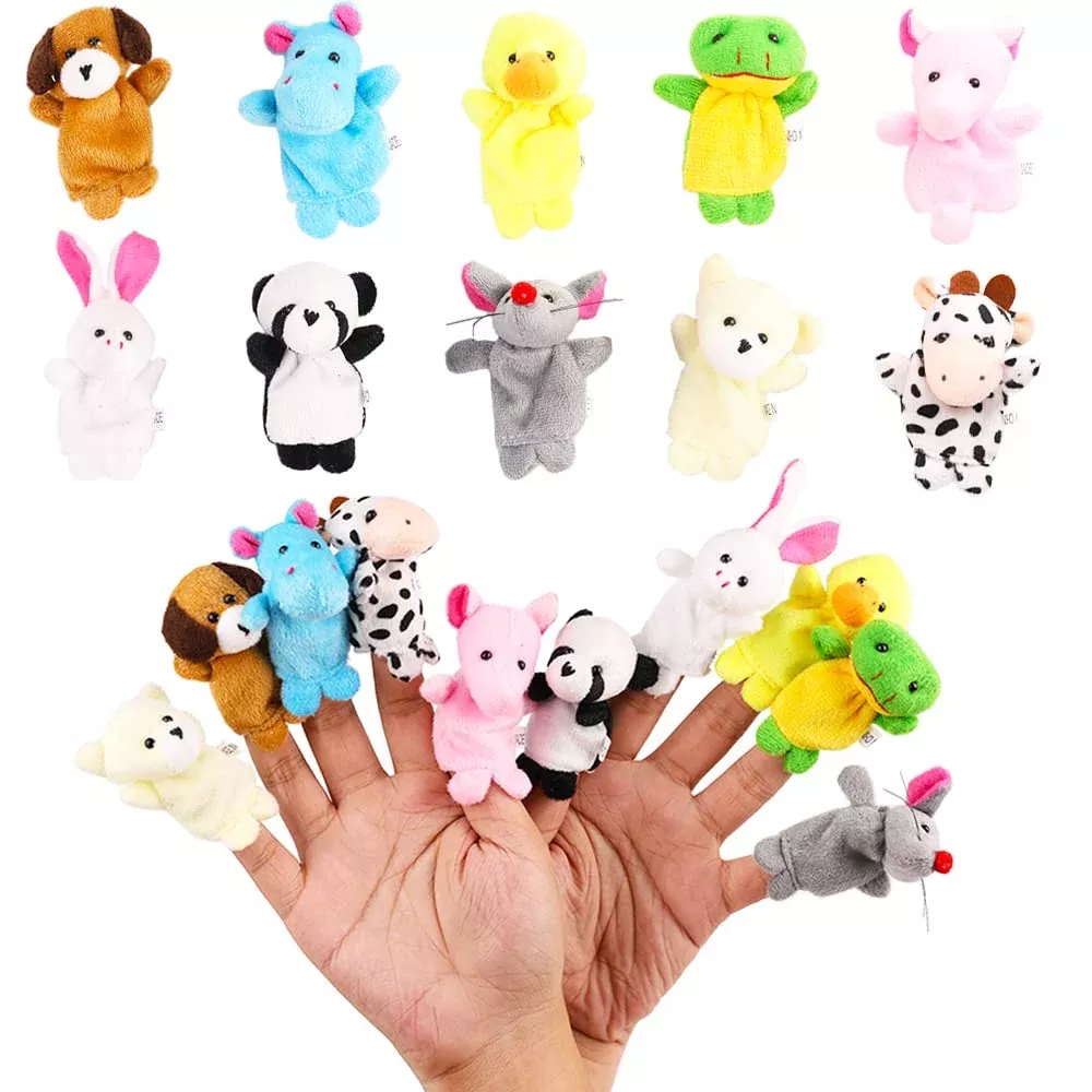 Miaopen Finger Puppets Set - 10 Animal Soft Toys, 1.7x
