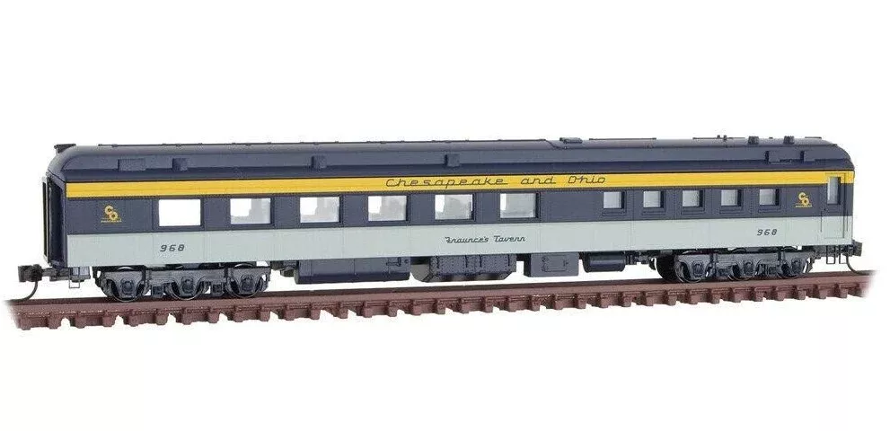 Micro-trains 146 00 410 N Scale 80' Heavyweight Diner C&O Fraunce's Tavern