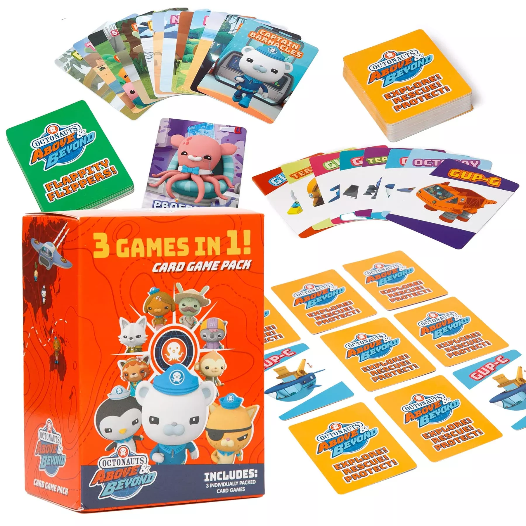 Mighty Mojo Octonauts Card Games Set - Memory, Go Fish & Old Maid - Fu