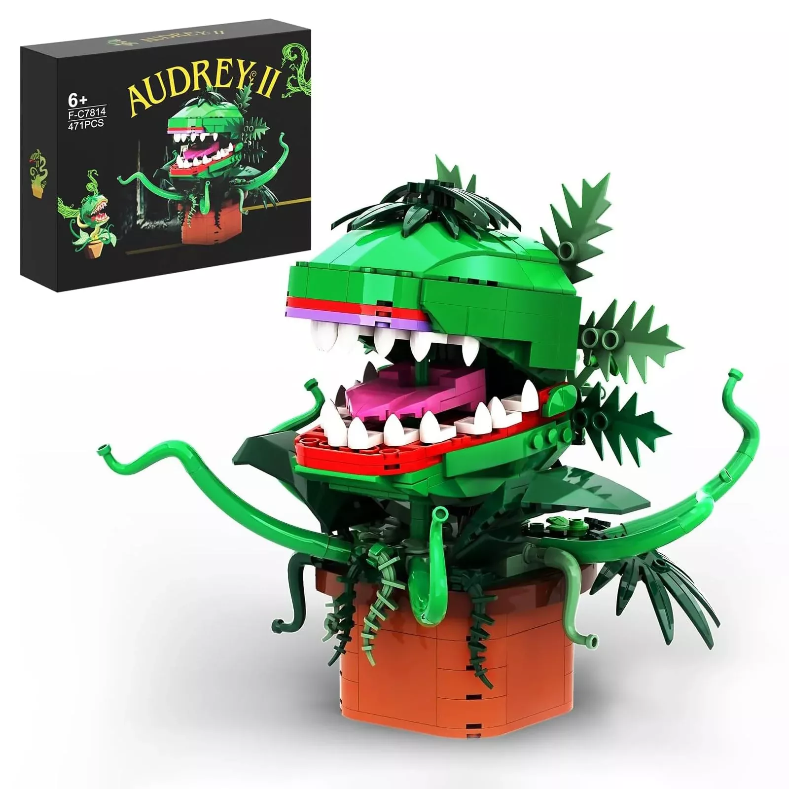 Millionspring Audrey The II Piranha Plant Building Kit, 457pcs, Multic