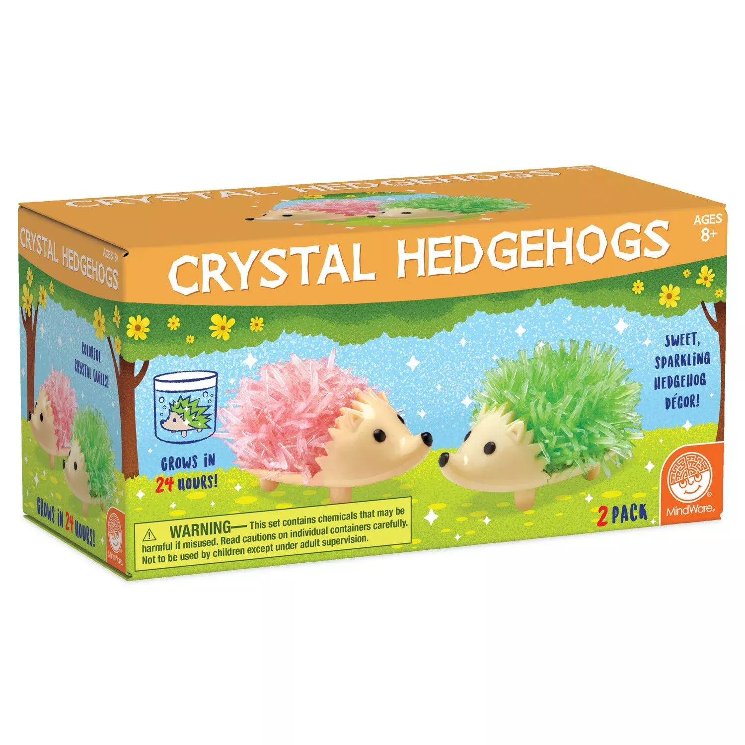 Mindware Crystal Growing Kits: Hedgehogs Bright Colors Set Of 2 – Cute