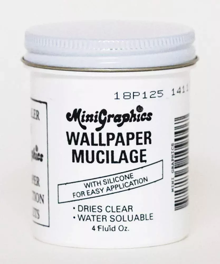 Mini Graphics Wallpaper Mucilage, 4 oz, Black, Small, Water Soluble