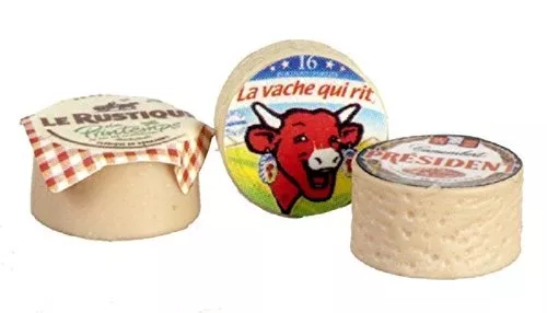 Miniature World Set of 3 French Cheeses Dollhouse Miniature 1:12 Scale